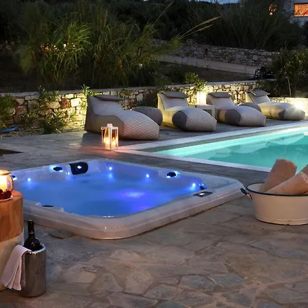 Executive Aiolos Private Pool Jacuzzi Kostos Damouli Villa